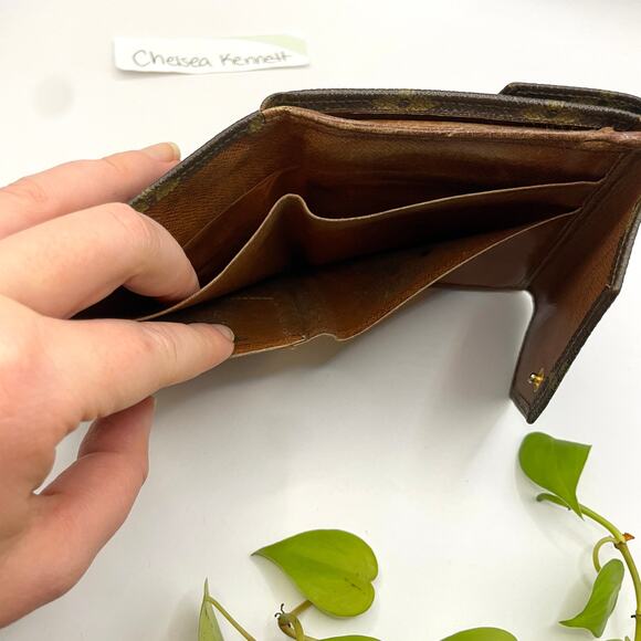 Louis Vuitton Bifold Vintage Square Elise Monogram Wallet Double Sided 0394 - Picture 12 of 12